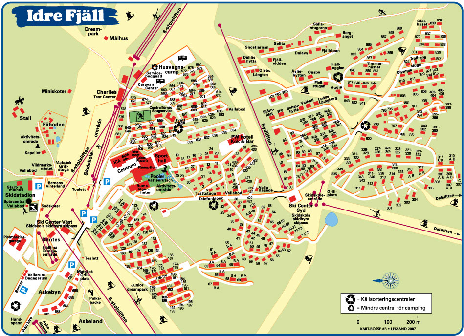 Orientering på Idrefjäll - Stugbykartan Idre Fjäll